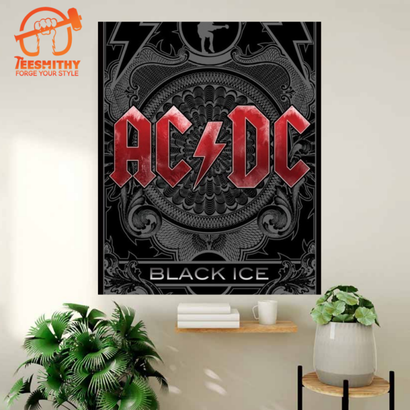 ACDC Tour 2024 Black Ice Poster Canvas