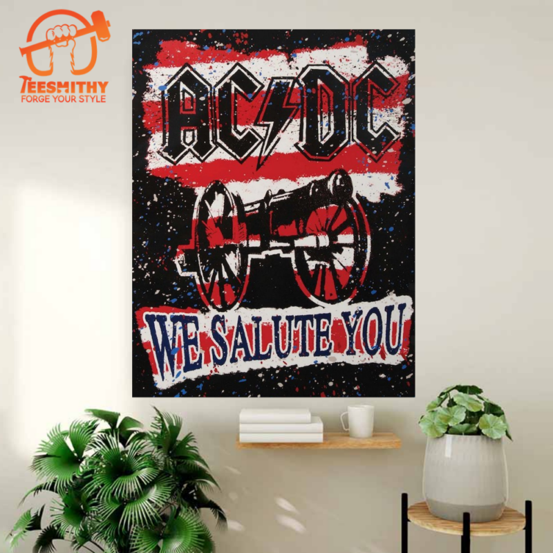 ACDC Tour 2024 We Salute You Poster Canvas