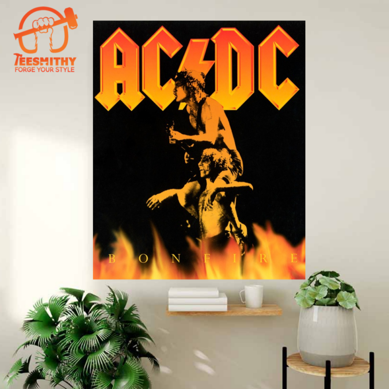 ACDC Tour Music 2024 Bonfire World Tour Poster Canvas