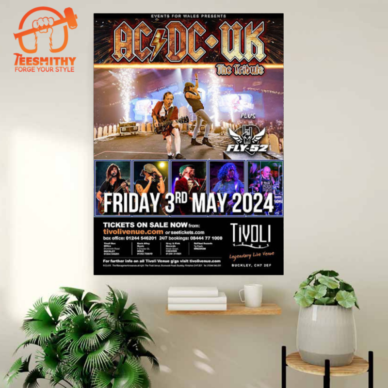 ACDC UK Friday 3rd May 2024 Poster Canvas