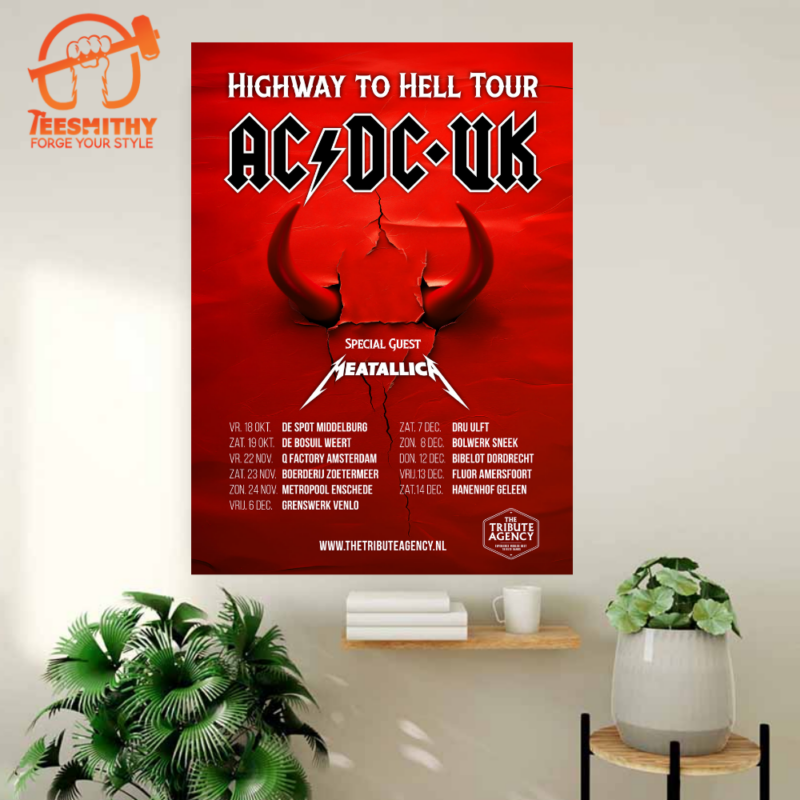 ACDC UK – The Tribute Hight Way To Hell Tour 2024 Poster Canvas