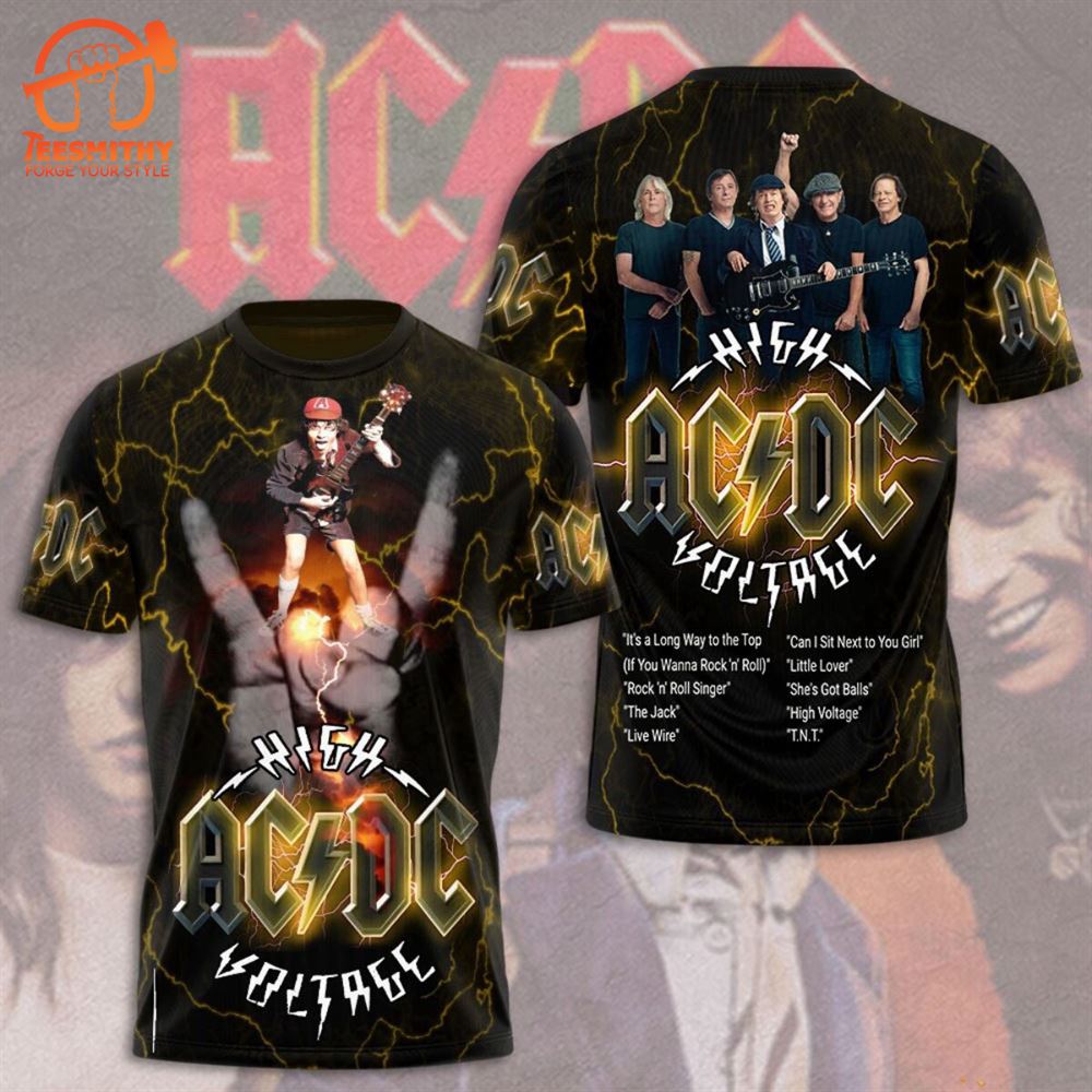 ACDC World Tour Acdc Pwr Up Tour 2024 Shirt 3D Shirt