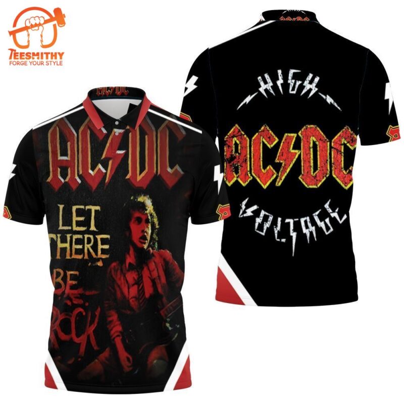 Acdc Angus Young Let There Be Rock Polo Shirt
