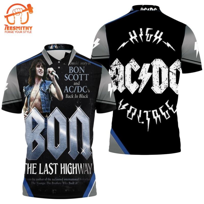 Acdc Bon Scott Bon The Last Highway Polo Shirt