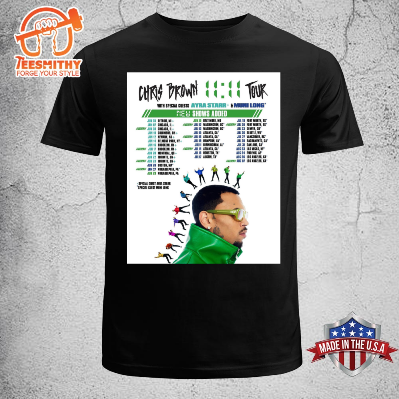 Chris Brown Announces 2024 North American 11 11 Tour Unisex T-shirt