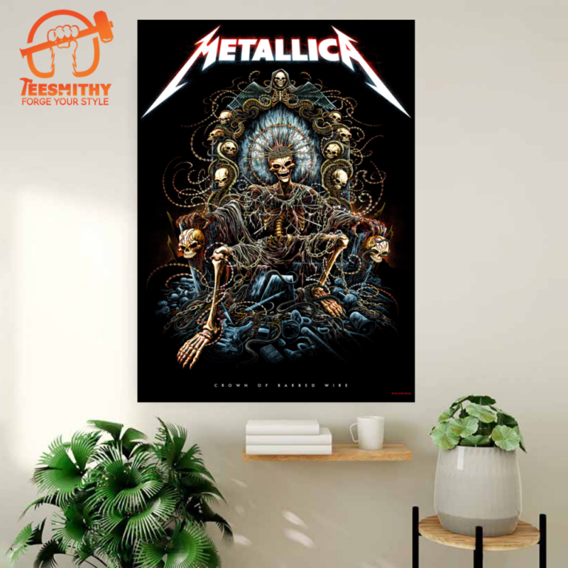 Metallica 72 Season Poster Series Crown Of Barbed Wire Potser Canvas