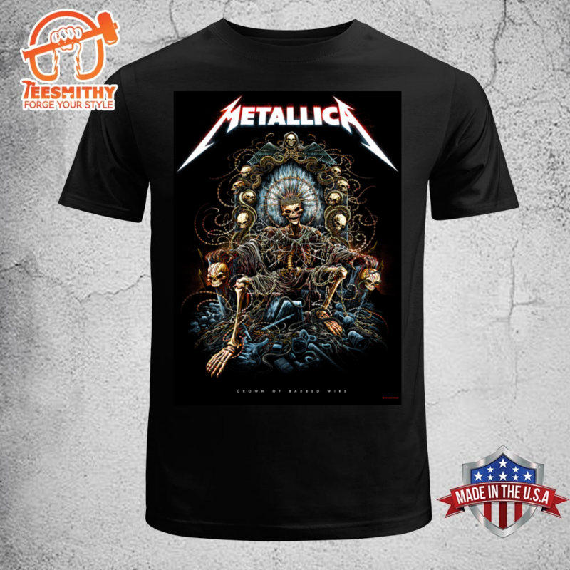 Metallica 72 Season Poster Series Crown Of Barbed Wire T-shirt Tee