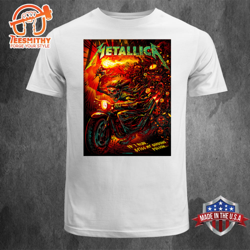 Metallica 72 Season Poster Series If I Run Still My Shadows Follow T-shirt Tee