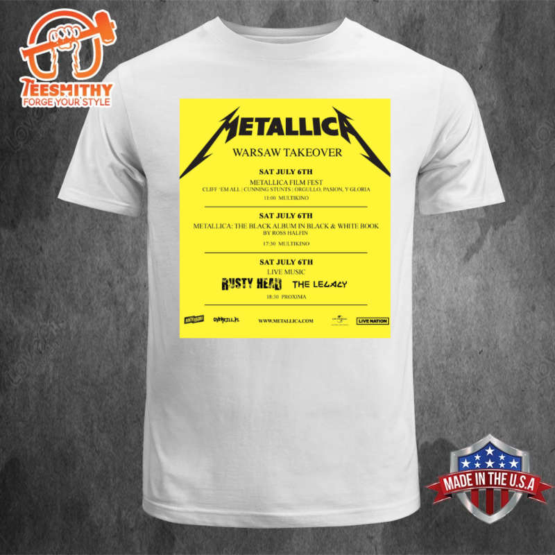 Metallica 72 Seasons 2023 – 2024 World Tour Metal Music Concert Dates Unisex T-Shirt