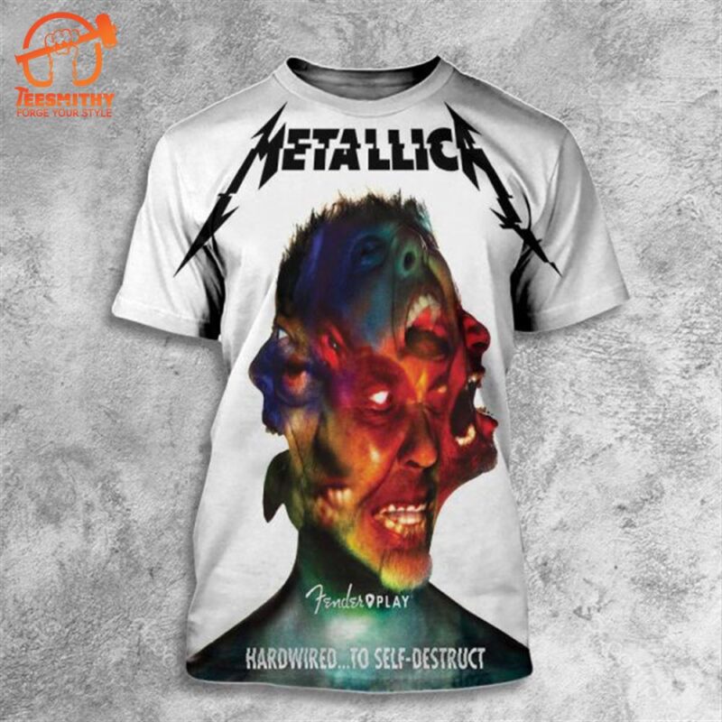 Metallica Drop Hardwired To Self-Destruct In Fender Play 3D Shirt