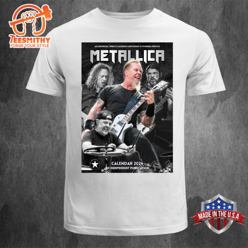 Metallica Large Wall Calendar Tour 2024 T-shirt Tee