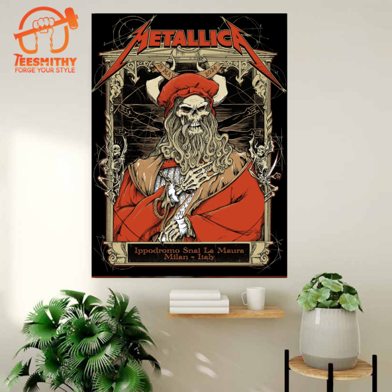Metallica M72 World Tour At Ippodromo Snai La Maura In Milan Italy On 29 May 2024 Poster Canvas