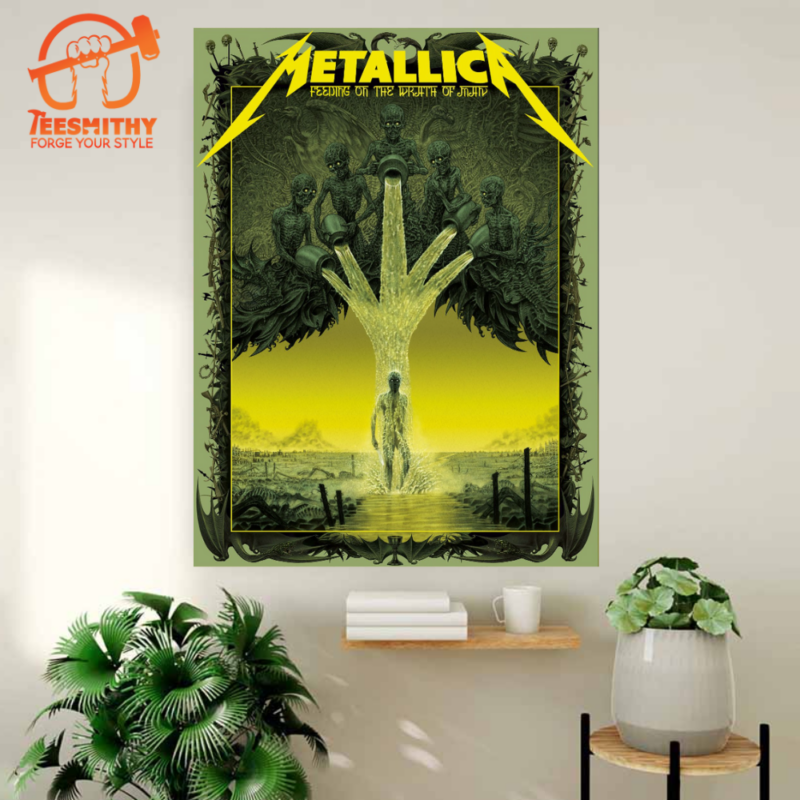 Metallica New Poster For 72 Seasons Feeding On The Wrath Of Man By Marald Potser Canvas