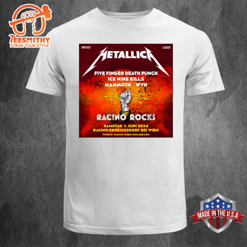 Metallica Racino Rocks At Magna Racino Vienna Austria June 1 Tour 2024 T-shirt Tee