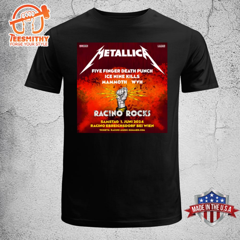Metallica Racino Rocks At Magna Racino Vienna Austria June 1 Tour 2024 Unisex T-shirt