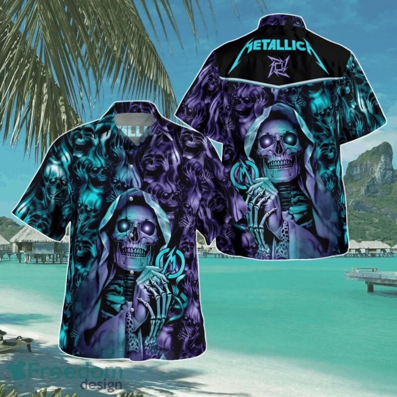 Metallica Rock Band Skull Hawaiian Shirt Aloha Summer Beach