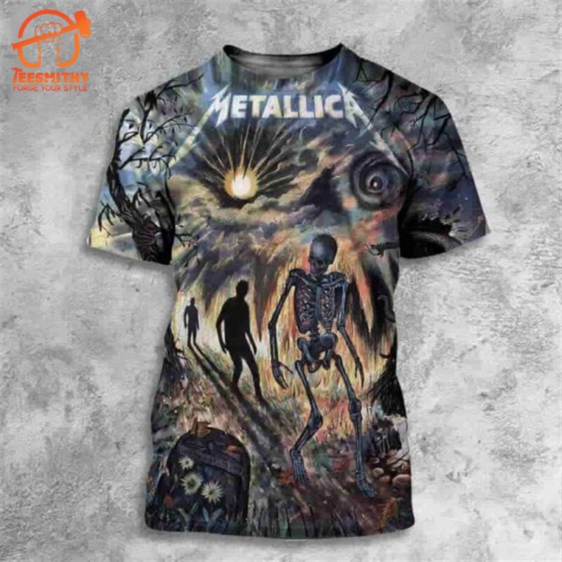 Metallica Sleep Walk My Life Away By Zeb Love Art All Over Print Shirt