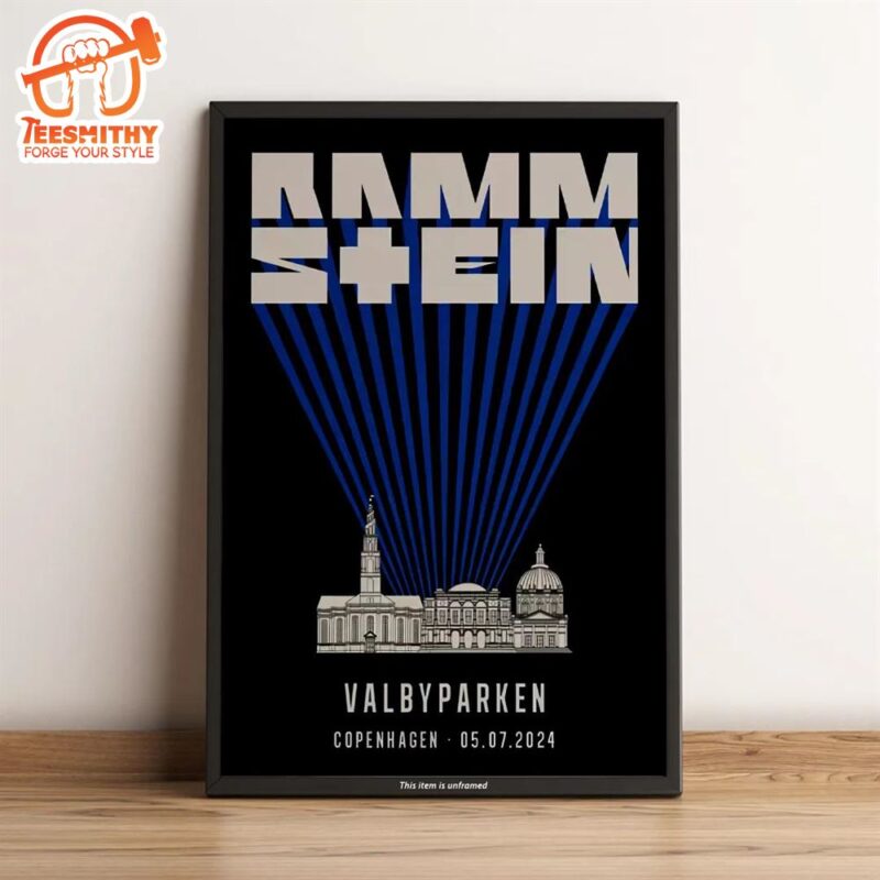 Rammstein Copenhagen July 5 2024 Valbyparken Denmark Event Poster