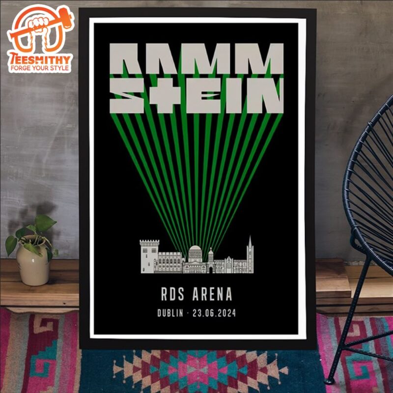 Rammstein Dublin 23 06 2024 Show Poster Canvas