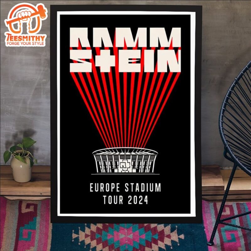 Rammstein Europe Stadium 2024 Poster Gift For Fans Music Canvas