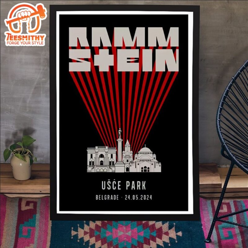 Rammstein Usce Park, Belgrade 24 May 2024 Poster Canvas