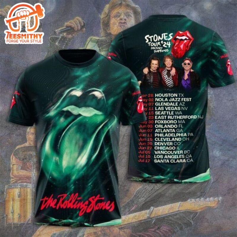 Rolling Stones Hackney Diamonds Tour 2024 3D T-Shirt