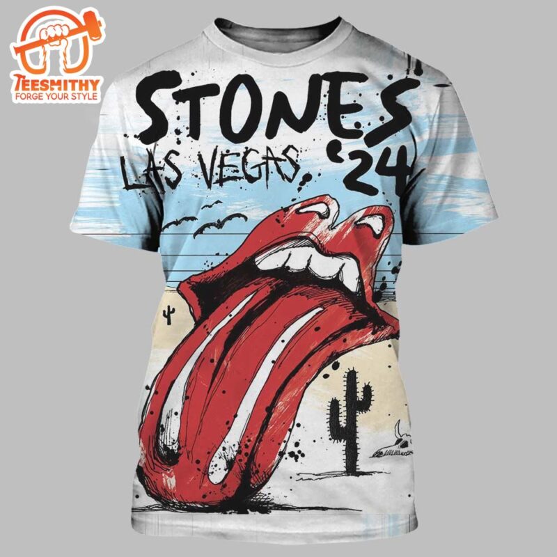 Rolling Stones Official Poster For The Show At Allegiant Stadium In Las Vegas NV On May 11 2024 All Over Print Shirt