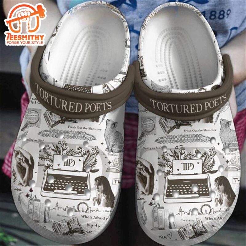 Special Design Tortured Poets Taylor Swift Clogs, Perfect Gift For Swifties