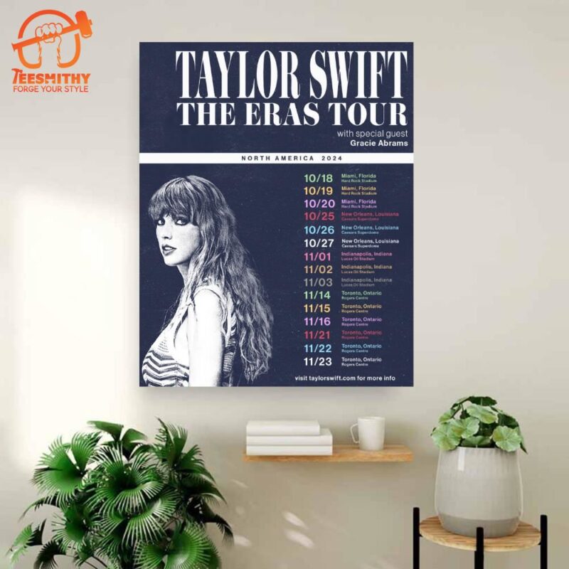 Taylor Swift North America 2024 Poster Canvas