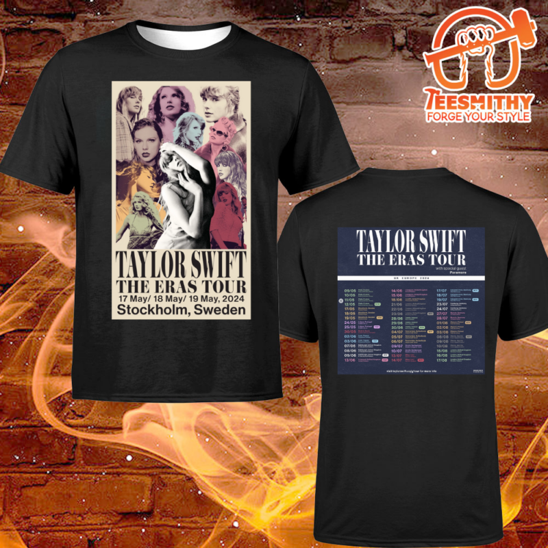 Taylor Swift Stockholm Eras Stadium Tour 2024 Dates T-shirt