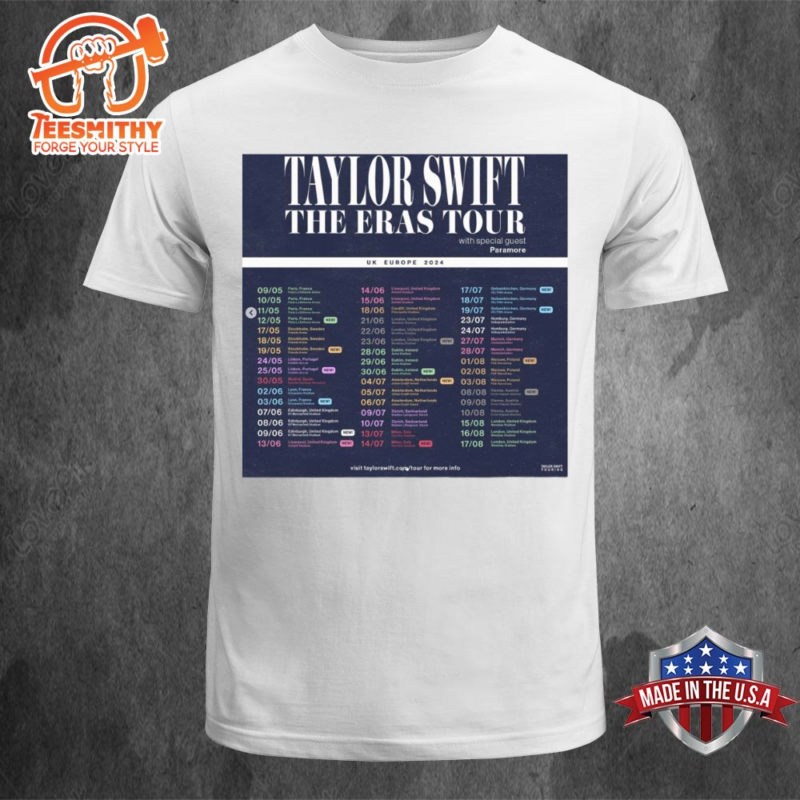 Taylor Swift Stockholm Merch The Eras Tour 2024 European Unisex T-shirt