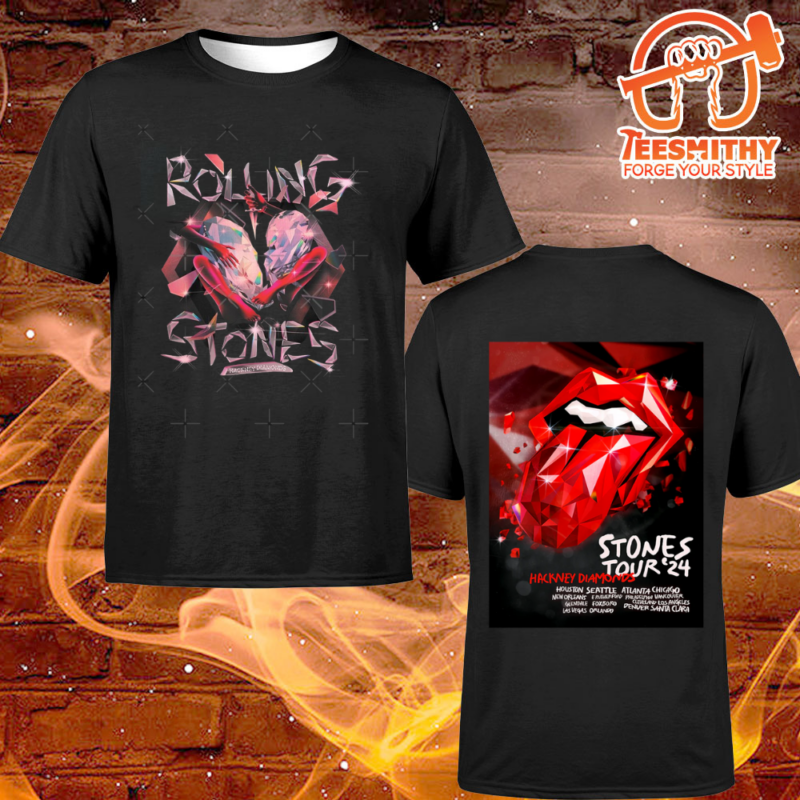 The Rolling Stones Exclusive Hackney Diamonds Rolling Stones Tour 2024 Unisex Shirt Dates