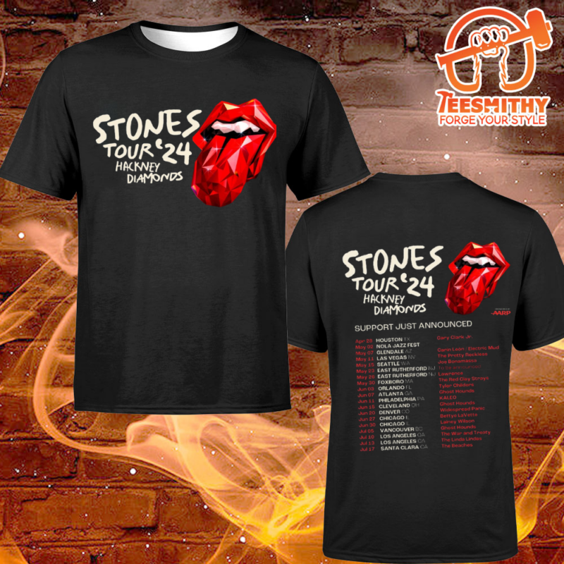 The Rolling Stones Hackney Diamonds, Rolling Stones North American Tour 2024 Unisex T-shirt
