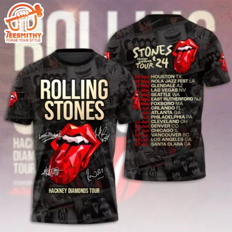 The Rolling Stones Hackney Diamonds Tour 2024  3D Shirt