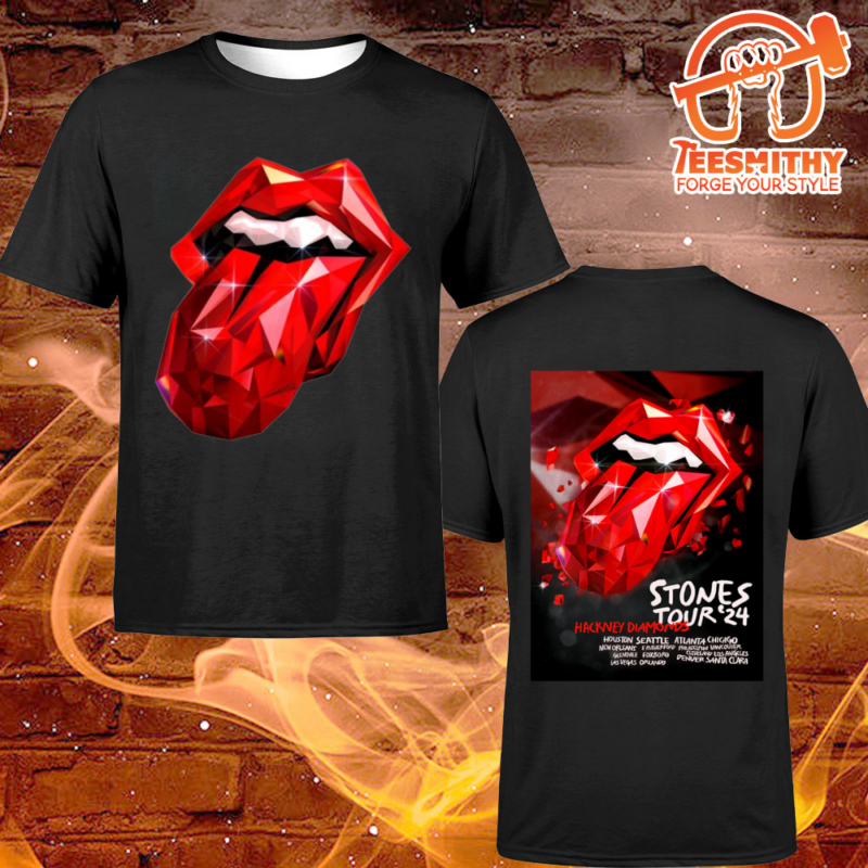 The Rolling Stones Hackney Diamonds Tour 2024 Unisex Shirt Dates