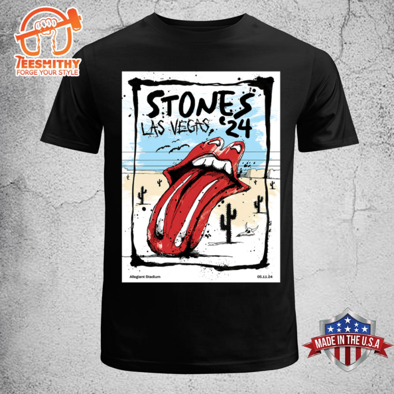The Rolling Stones Las Vegas, NV 2024 Lithograph Unisex T-shirt
