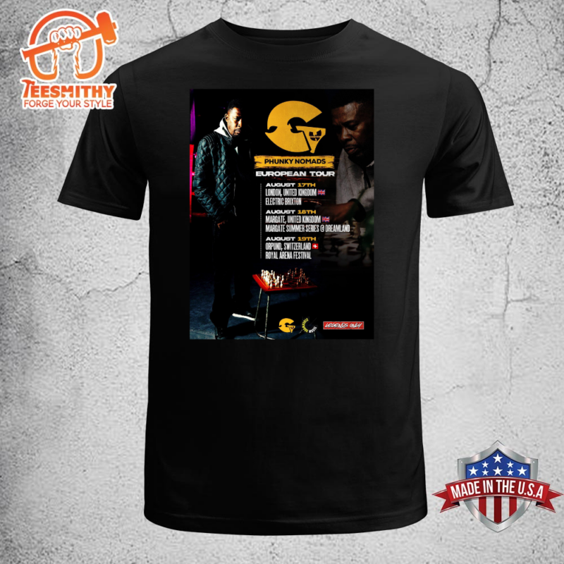 Wu-Tang Tour 2024 GZA The Phunky Nomads European Tour 2024 Unisex T-shirt Black