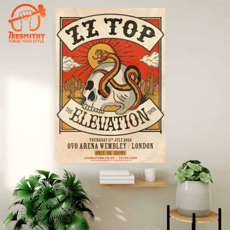 Zz Top Announce 2024 Elevation European Tour Poster Canvas