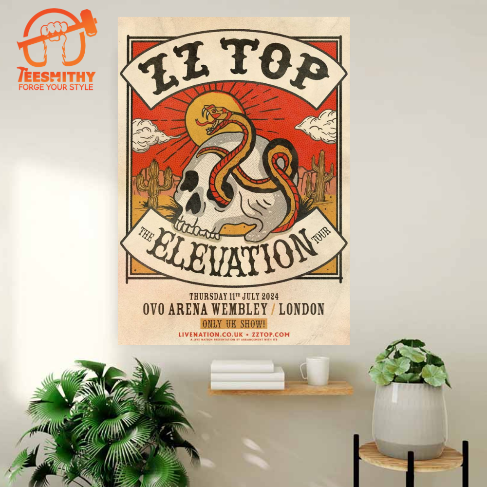 Zz Top Announce 2024 Elevation European Tour Poster Canvas