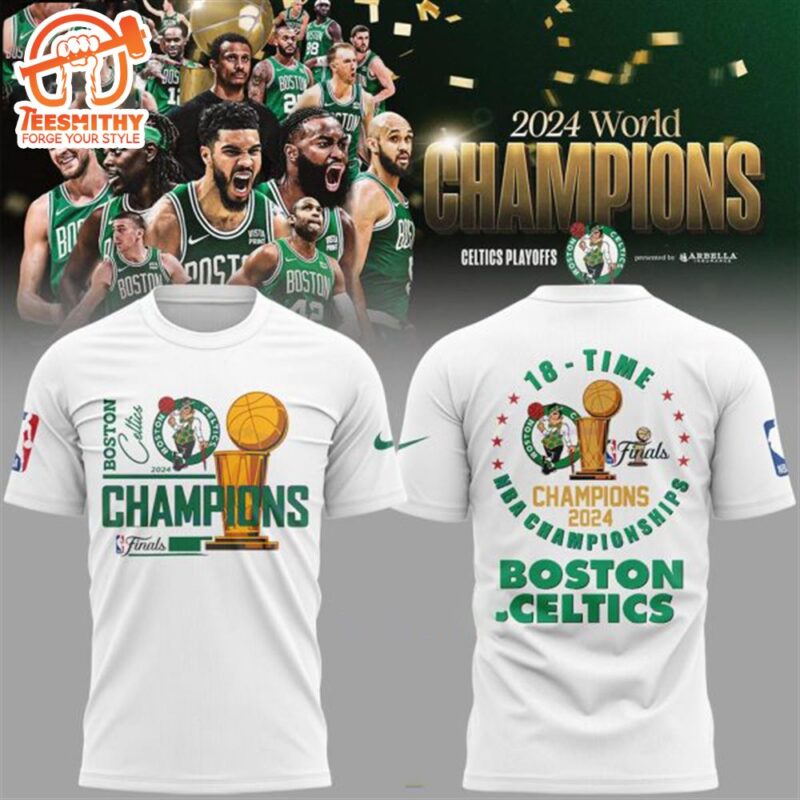 18-Time Champions 2024 NBA Championships Boston Celtics Finals 3D T-Shirt