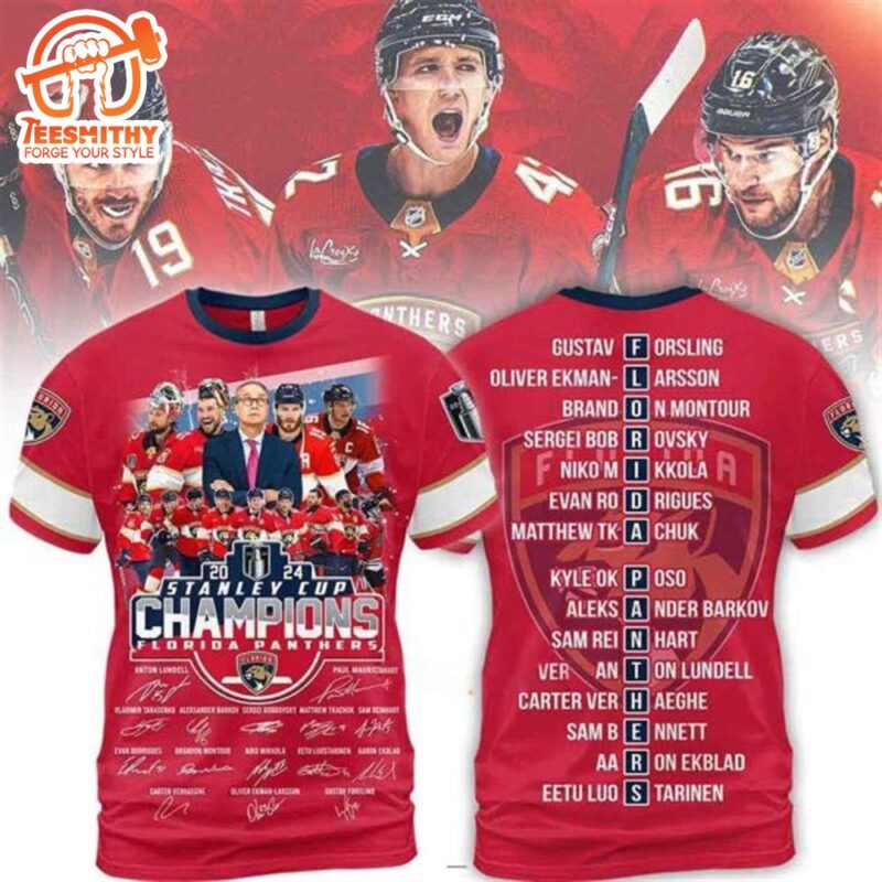 2024 Stanley Cup Champions Florida Panthers 3D T-Shirt