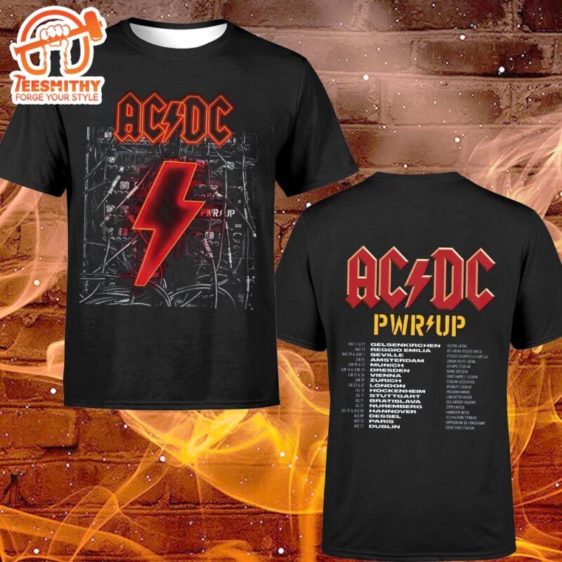 ACDC Rock Music Band Pwr Up – Pwr Up Tour 2024 T-shirt