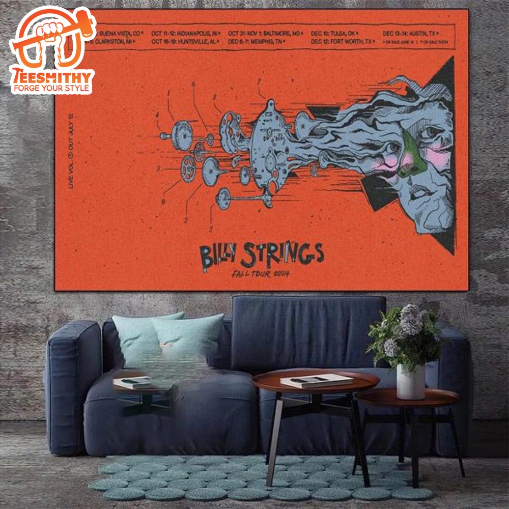 Billy Strings Fall Tour 2024 Live Vol Out July 12 Start On September 27-28 2024 Canvas