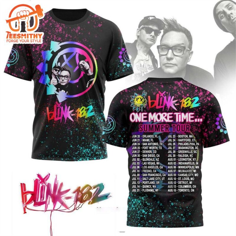 Blink-182 One More Time Summer Tour 3D T-Shirt