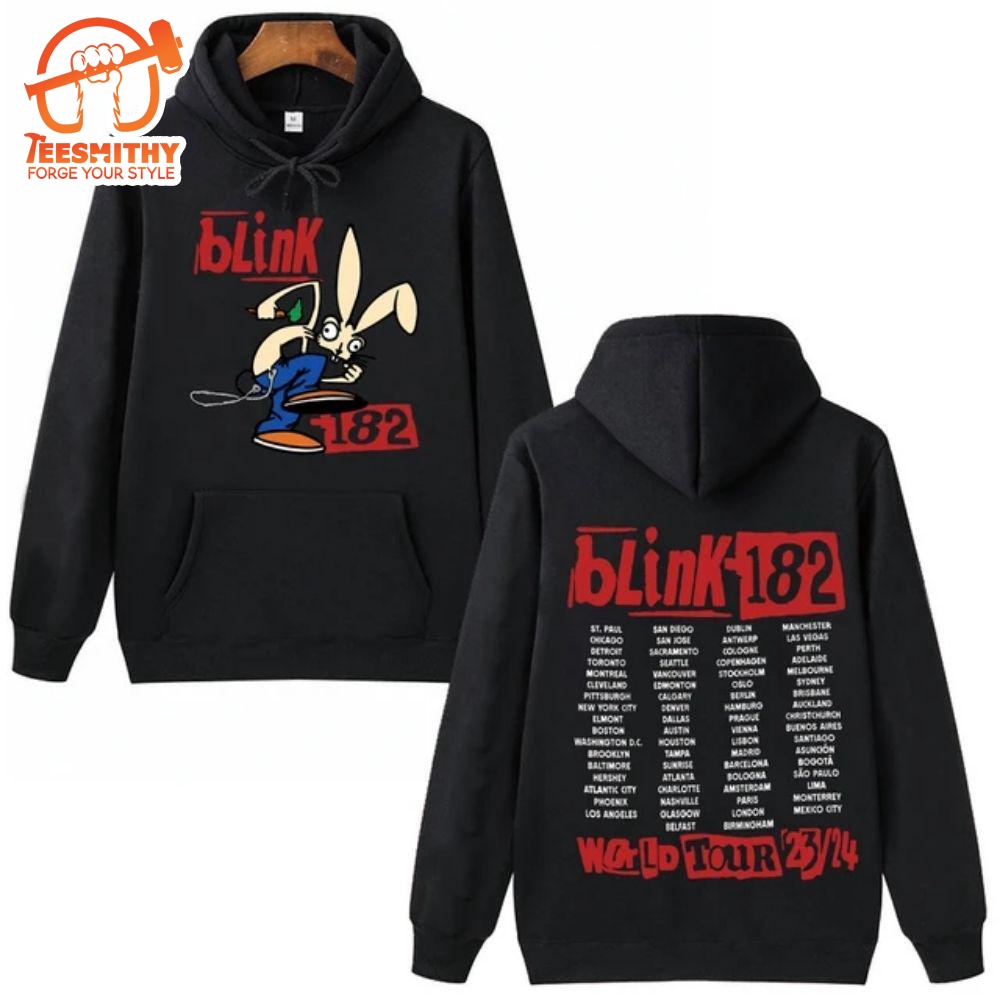 Blink 182 World Tour 2024 Hoodie Man Woman Hip Hop Unisex Shirt