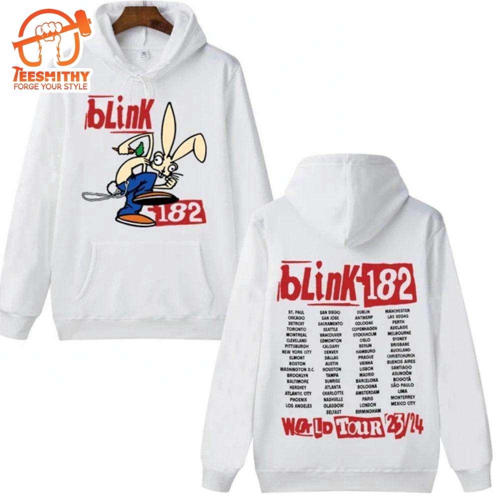 Blink 182 World Tour 2024 Hoodie Man Woman Hip Hop Unisex White Shirt