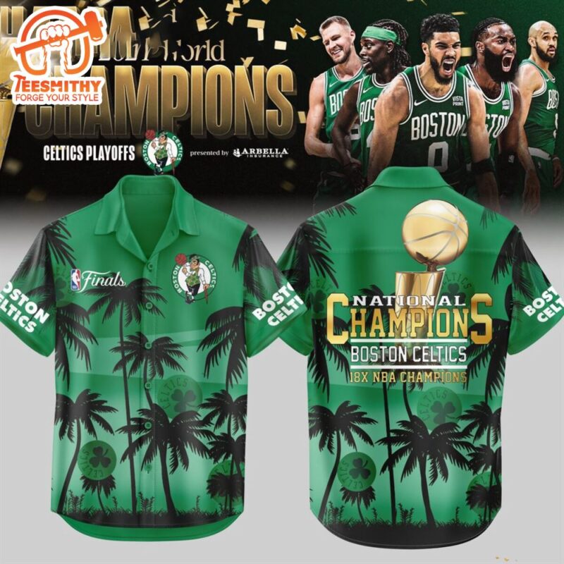 Boston Celtics 18 Time Finals Champions NBA 2024 Hawaiian Shirt
