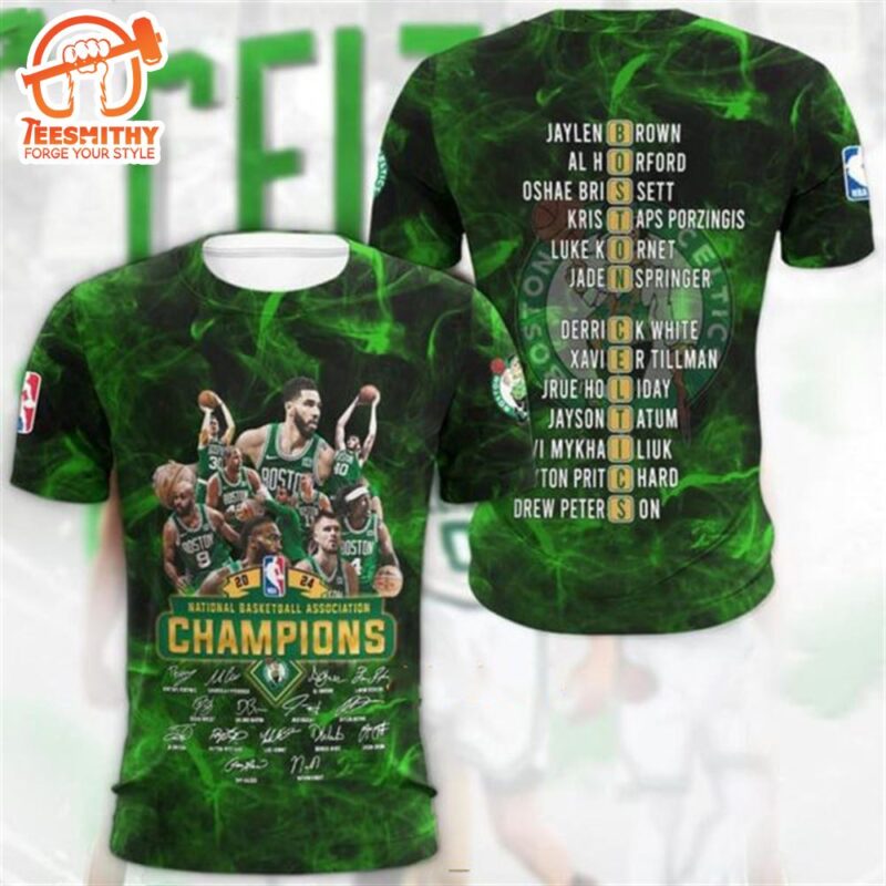 Boston Celtics 2024 National Basketball Association Champions 3D T-Shirt