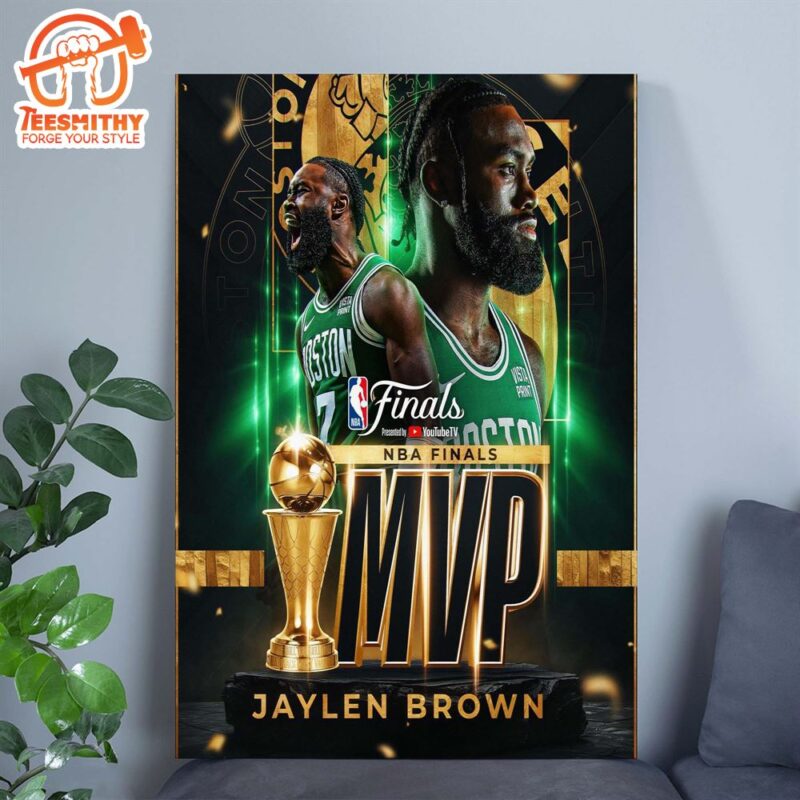 Boston Celtics Star Jaylen Brown Poster – NBA Champion & Finals MVP Canvas