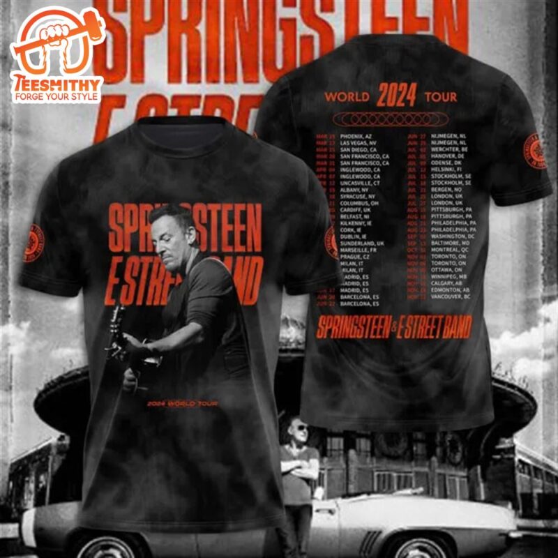 Bruce Springsteen E Street Band World Tour 2024 3D Shirt